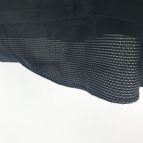 Vintage Anne Klein Skirt Womens 8 Black White Polka Dot A Line Flat Front AS IS - Picture 3 of 11